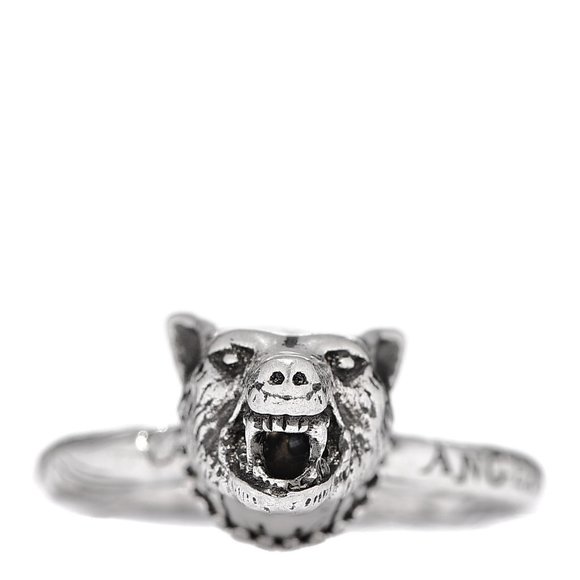 HOST PICK 😍Gucci Anger Forest Wolf Head Ring in Sterling Silver 925 NEW W BOX - Picture 2 of 11